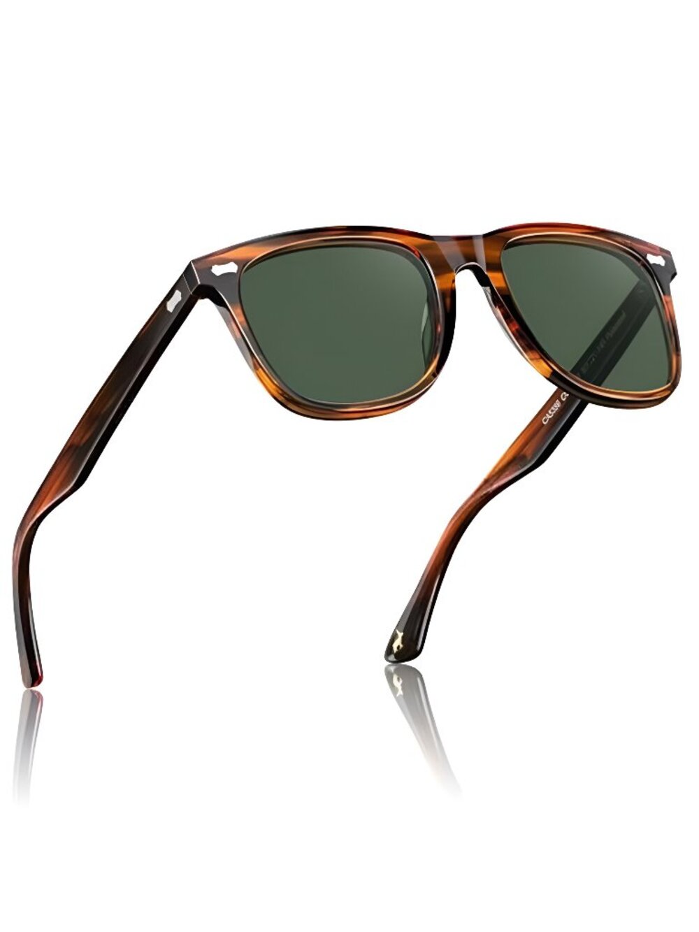 Thick Acetate Polarized Sunglasses for Men UV Protection, Retro Square